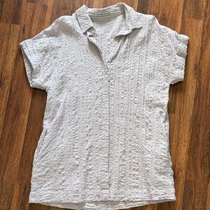 Abercrombie & Fitch Textured Short Sleeve Mini Dress — Light Lilac